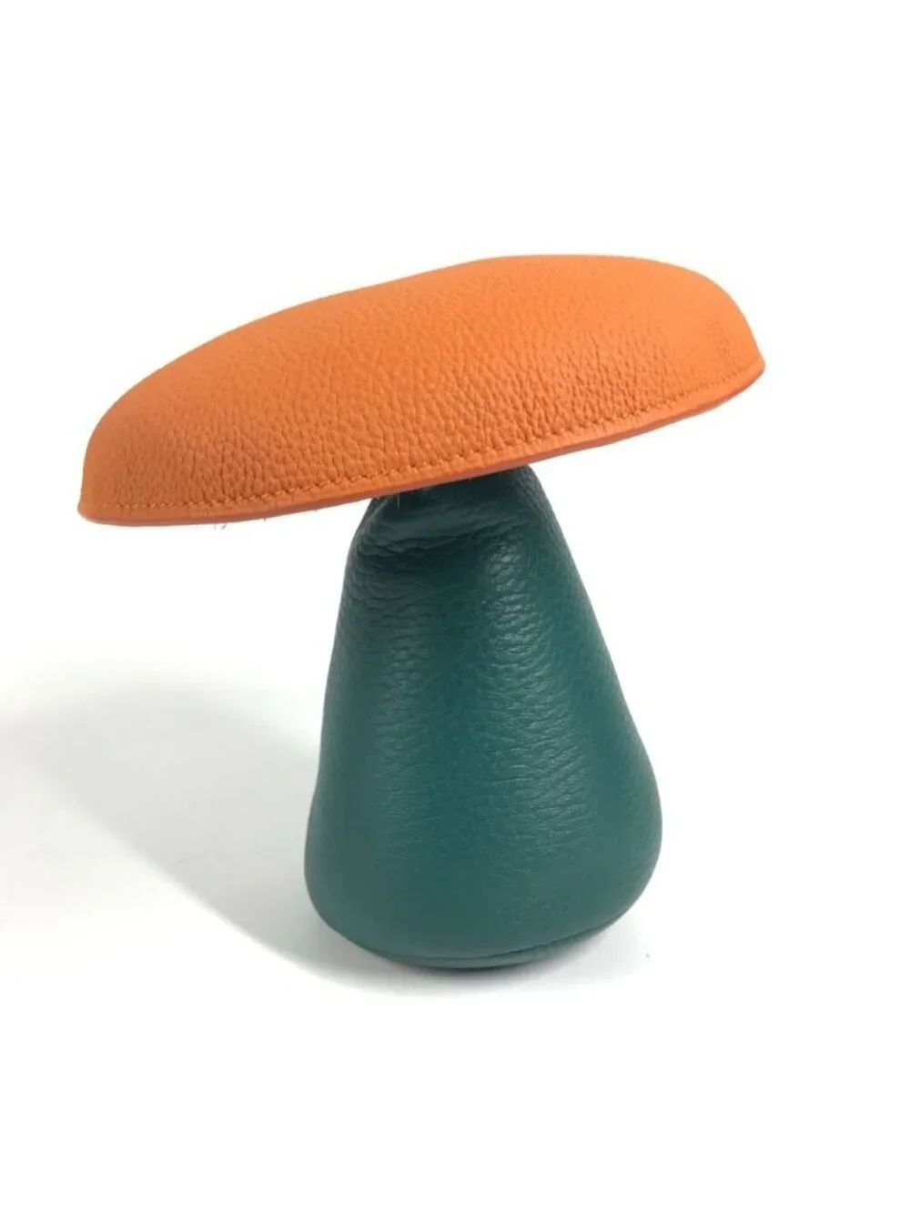 Hermes Object Paperweight Mushroom GM Leather Orange
